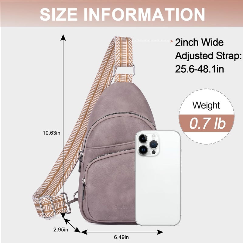 CLUCI Small Sling Bag for Women, Vegan Leather Fanny Pack Crossbody Bags for Women, Unique Birthday Gifts - Image 3